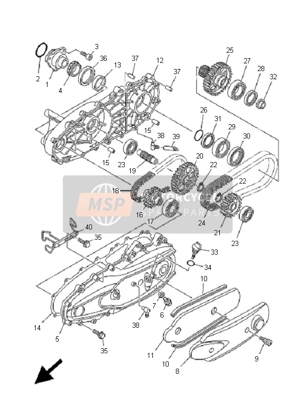 Yamaha XP500A T-MAX 2009 Sub Transmission for a 2009 Yamaha XP500A T-MAX